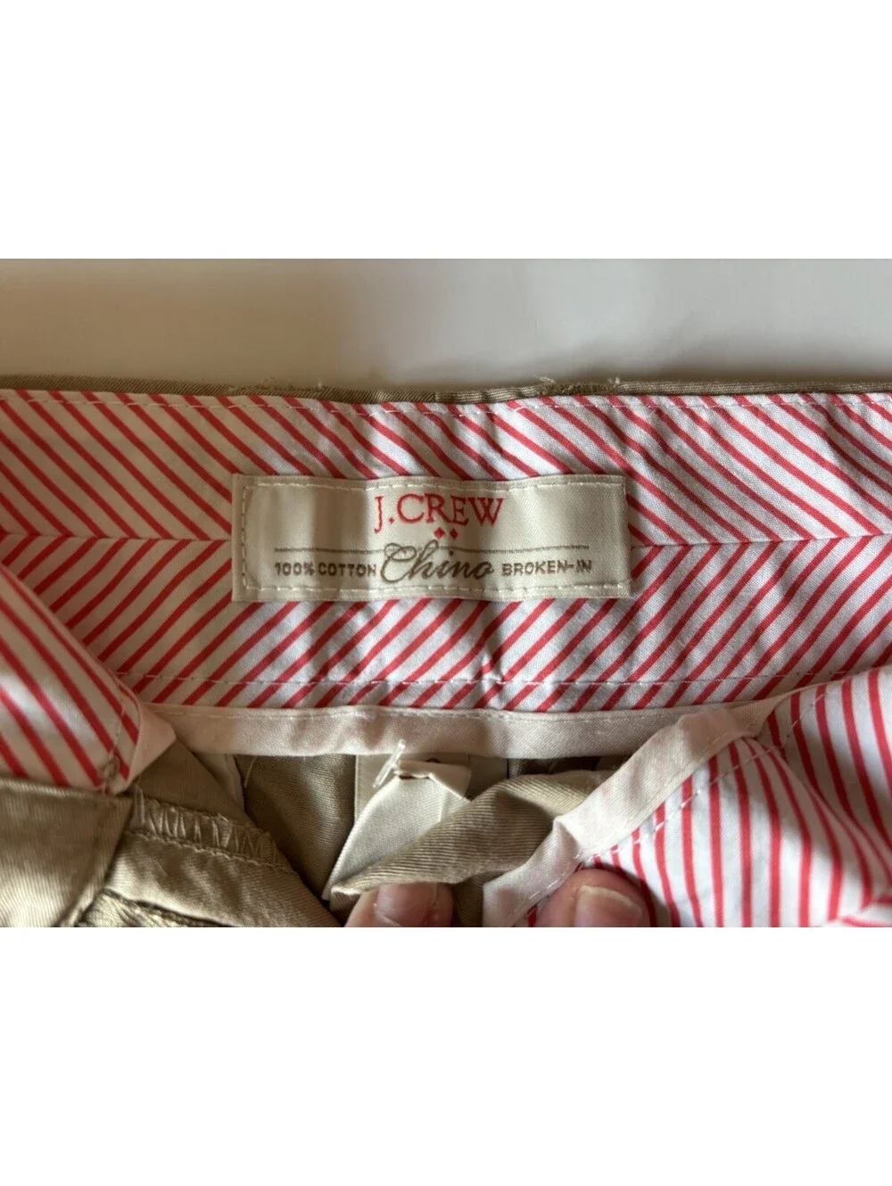 J.Crew Women's Beige Chino Shorts Size 6 Cotton Casual Flat Front